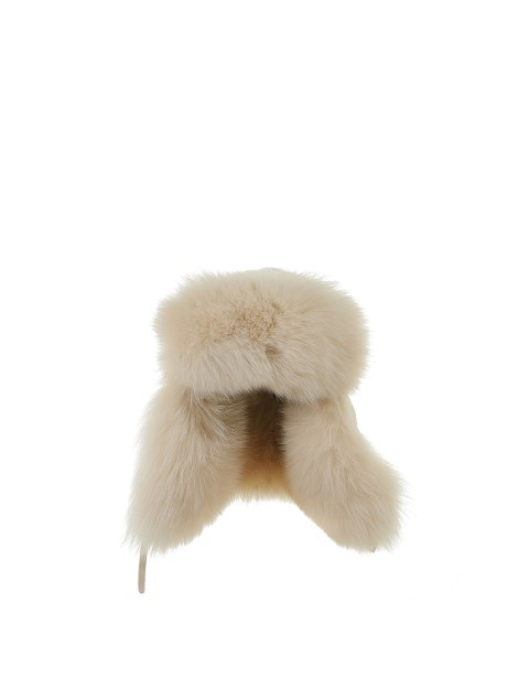 Cappello aviatore in puro cashmere lavorazione a trecce