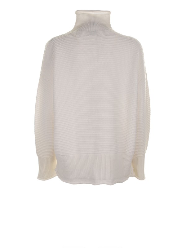 White wool turtleneck
