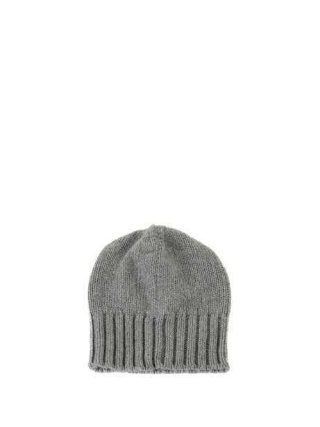 Knitted hat with ribbed ruffle
