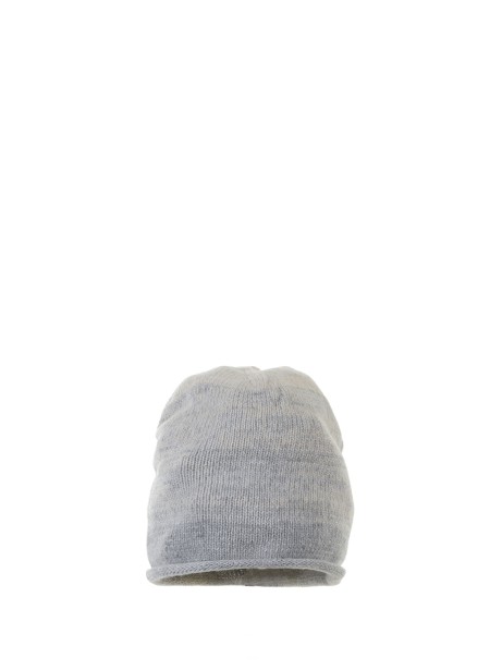 Two-color beanie hat with shaded lurex effect