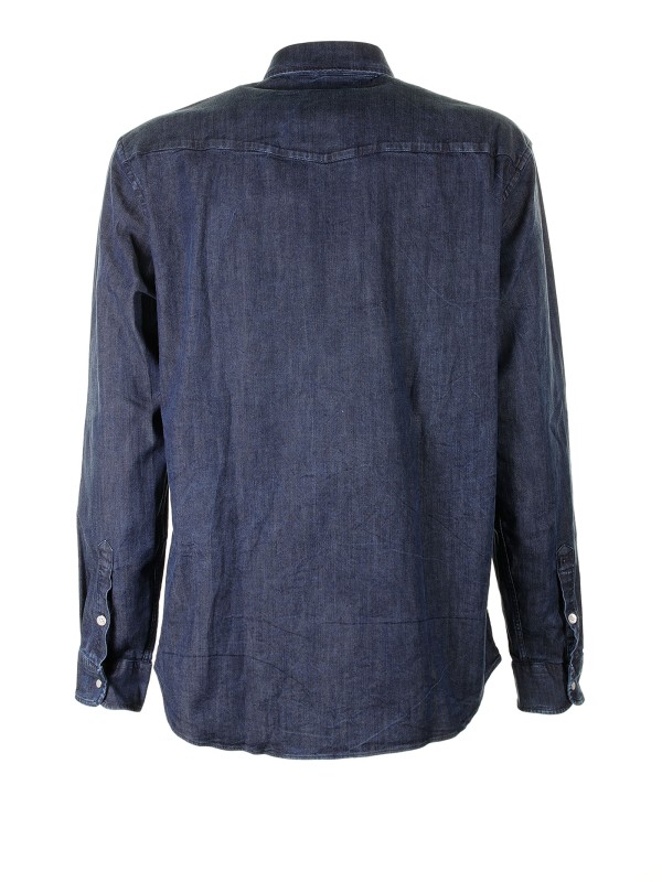 Blue denim shirt with pockets