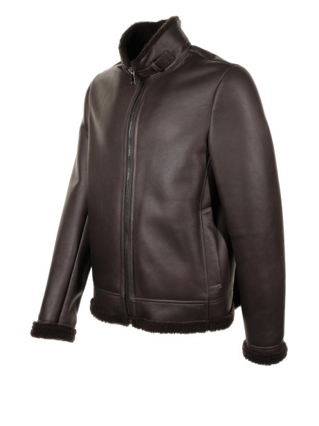 Giacca in pelle e montone