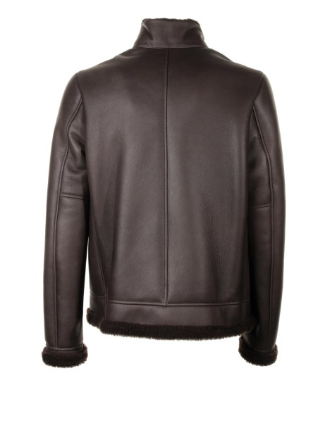 Giacca in pelle e montone