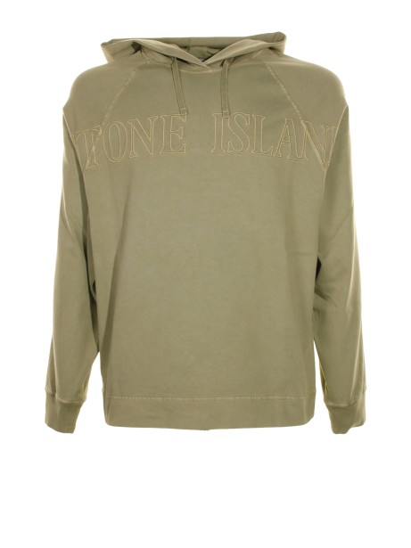 Sweatshirt with hood and logo lettering