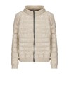 Glossy quilted bomber jacket with zip