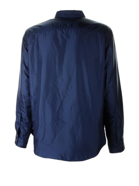 Blue shirt jacket with buttons