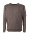 Crewneck sweater with pocket on the sleeve