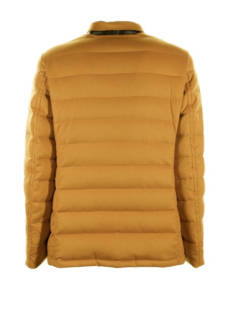 Orange quilted blazer jacket