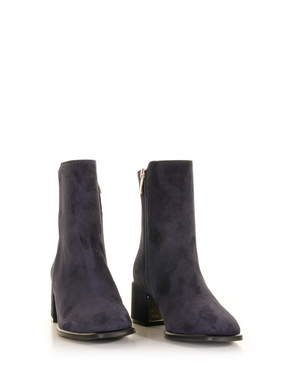 Stivaletto in suede blu