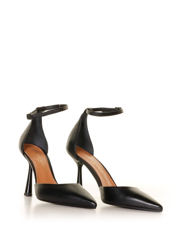 Nicole Bonnet black pump with strap