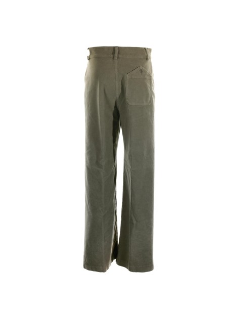 Military green trousers with pockets
