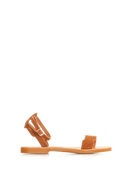 Melie sandal in suede with strap