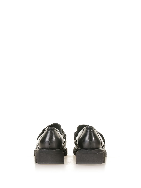 Nappa leather moccasin with accessory