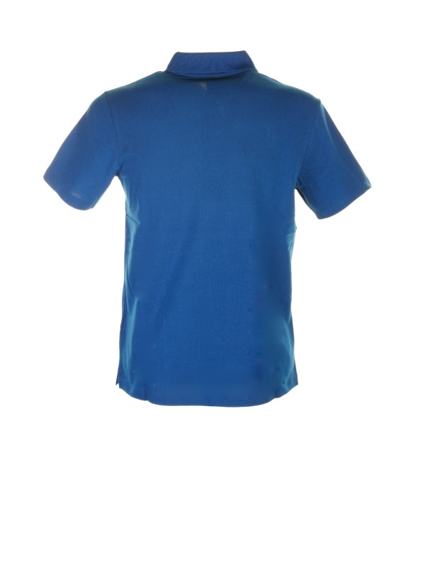 Polo a maniche corte blu con logo
