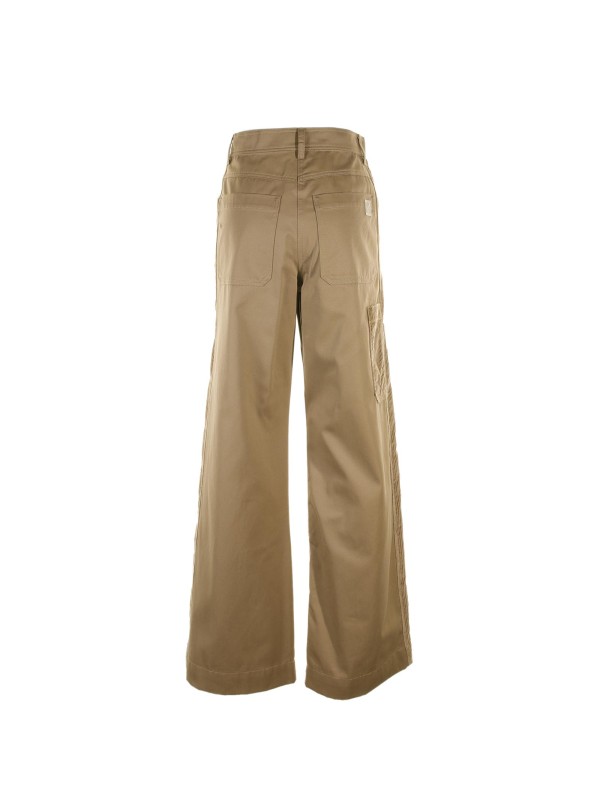 High-waisted palazzo trousers