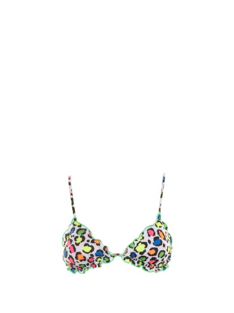 Multicolored leopard triangle swimsuit