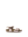 Metallic effect pink Rio sandals