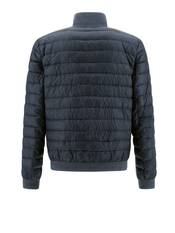 Piumino trapuntato blu con zip