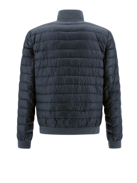 Piumino trapuntato blu con zip