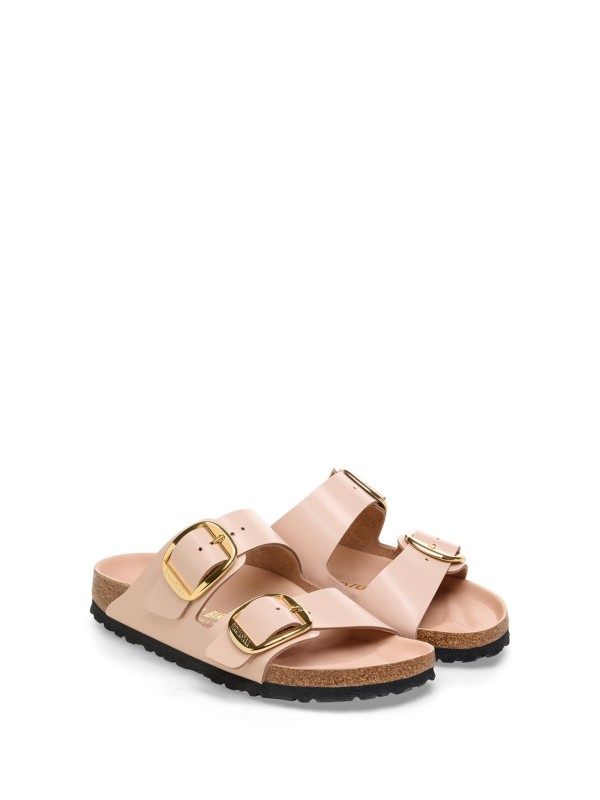 Ciabatta Arizona Big Buckle cipria in pelle