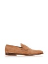 Suede loafer with band