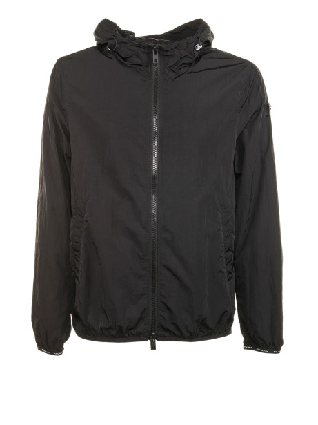 Lightweight nylon bomber jacket with zip