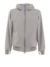 Pearl blue technical fabric jacket