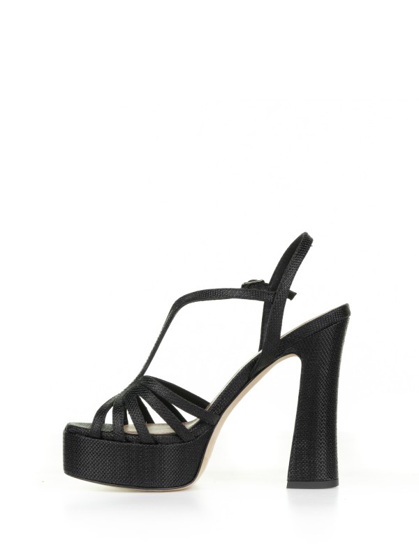 Open sandal with platform