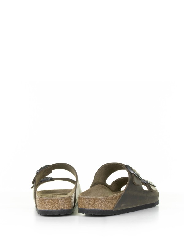 Ciabatta Arizona in pelle oliata kaki