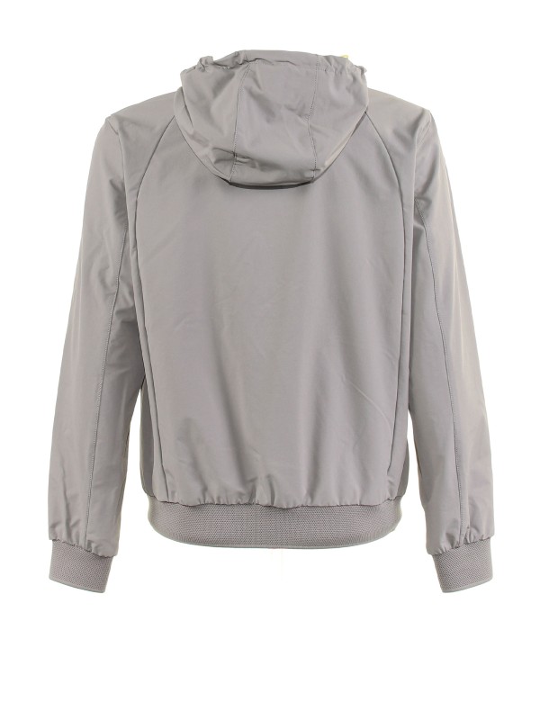 Pearl blue technical fabric jacket