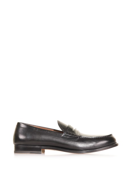 Leather loafer with band