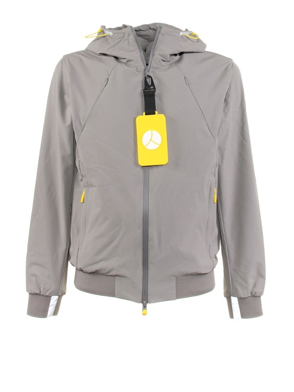 Pearl blue technical fabric jacket