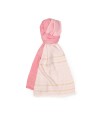 Pink scarf with contrasting stripes