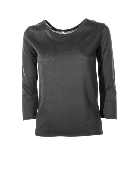 Black crewneck sweater