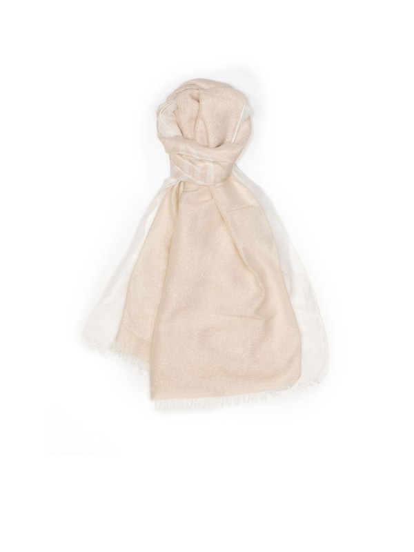 White pink two-tone scarf