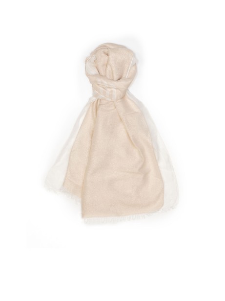 White pink two-tone scarf