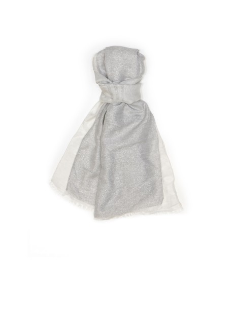White gray two-tone scarf