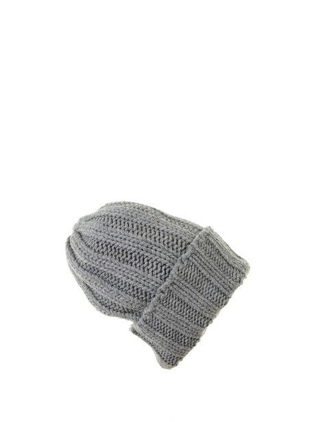 Gray cashmere beanie