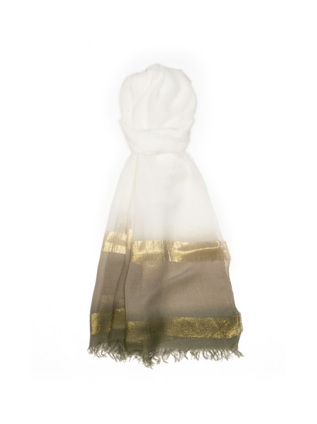 Sciarpa con sfumature verde oro