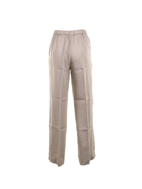 Pantalone a vita alta in lino