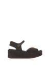 Wedge sandal in suede