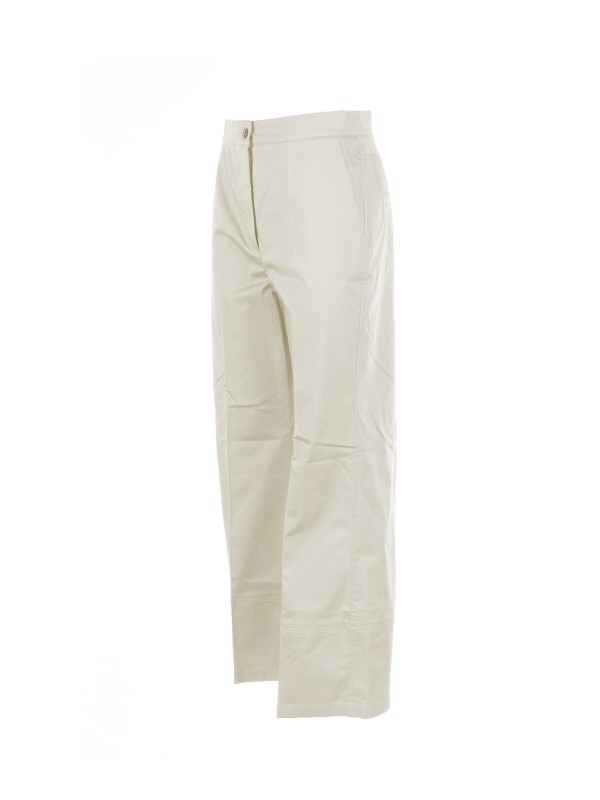 High-waisted wide leg trousers