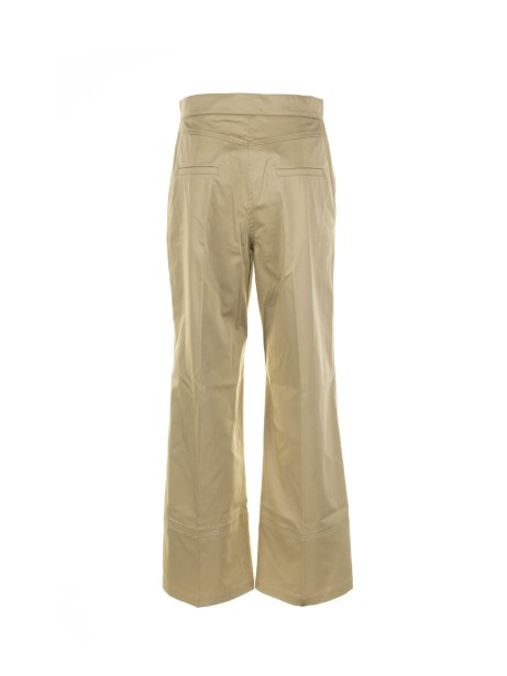 High-waisted wide leg trousers