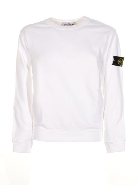 White crewneck sweatshirt with logo