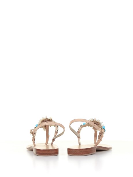 Thong sandal with jewel detail