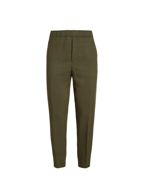 Trousers with logoed band