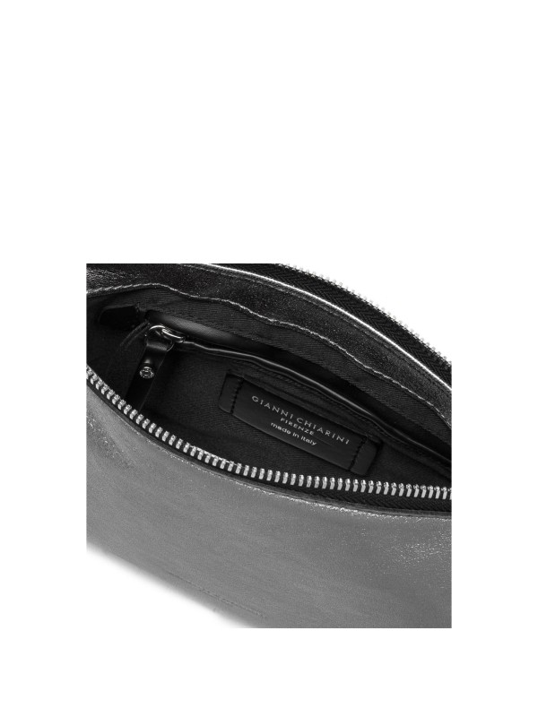 Brooke mini bag in steel bubble leather