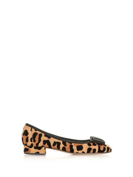 Ballerina in spotted suede with bow Ballerina in spotted suede with bow