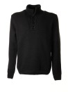 Black turtleneck sweater with buttons