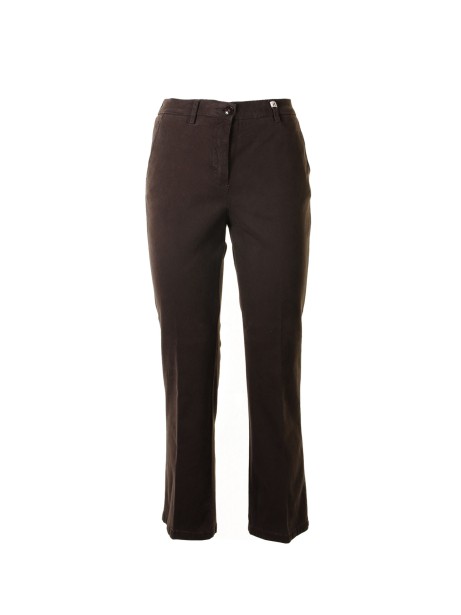 Pantalone marrone a vita alta